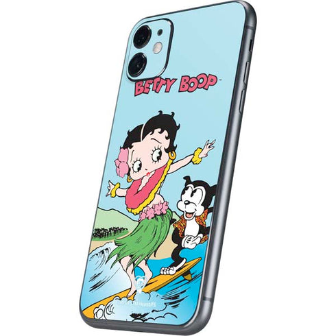 Betty Boop Surfing iPhone 11 Skin